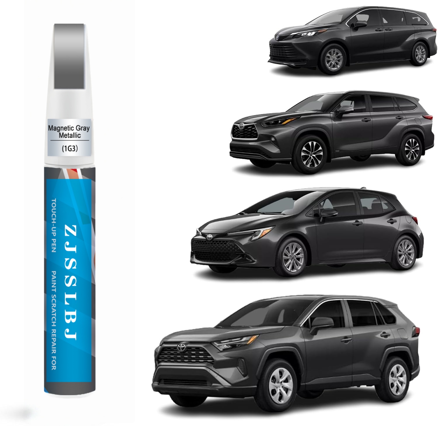 Metallic Paint Set - Car Touch Up Paint(Magnetic Gray Metallic(1G3))