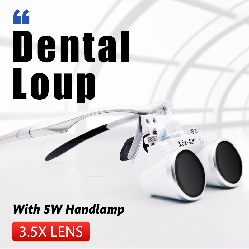 Magnifier With Light - Medical Dental Magnifier Light 3.5X420mm Headlight