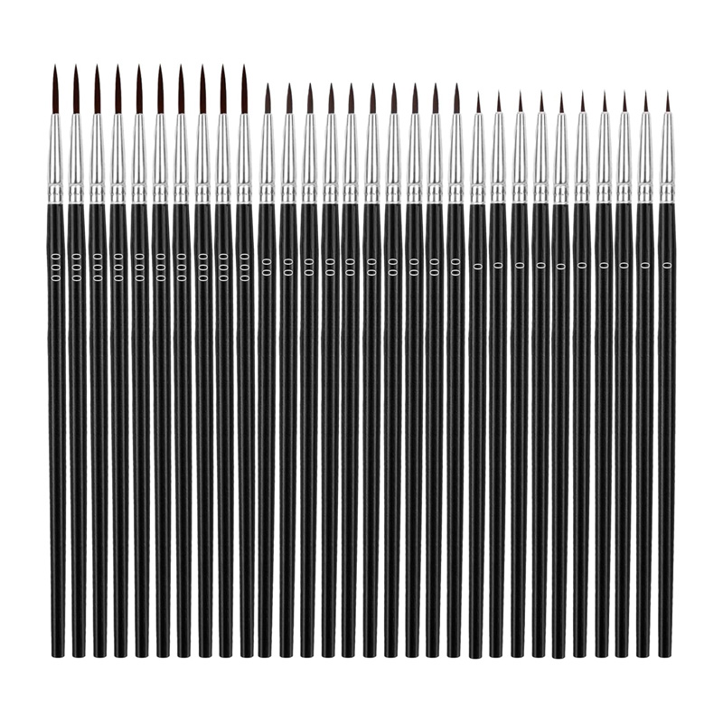 Metallic Paint Set - 30Pcs Tiny Detail Paint Brushes Fine