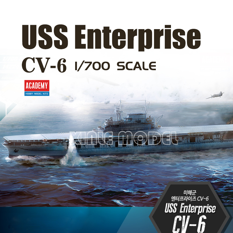 Model Kit Uss Enterprise - Academy 14224 USS Enterprise CV6 With