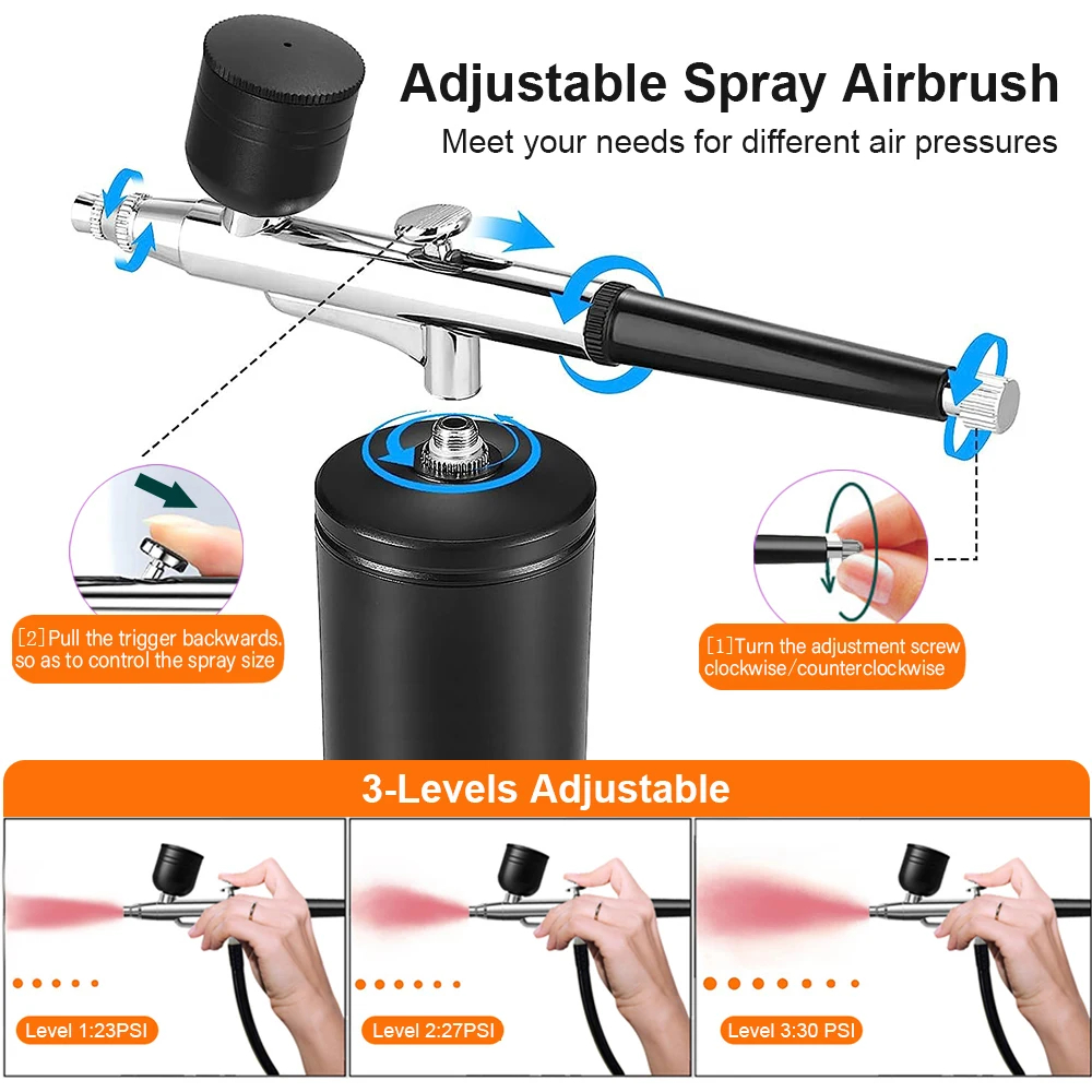 Portable airbrush set with com - огляд і ціна Airbrush Compressor Kit