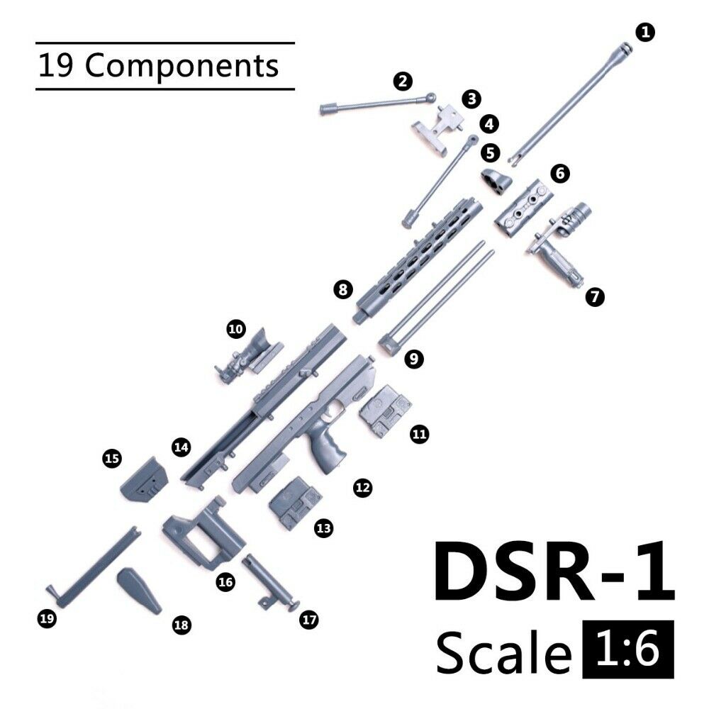 1/6 Scale DSR1 Rifle Gun Model - огляд і ціна Model Kit Weapons