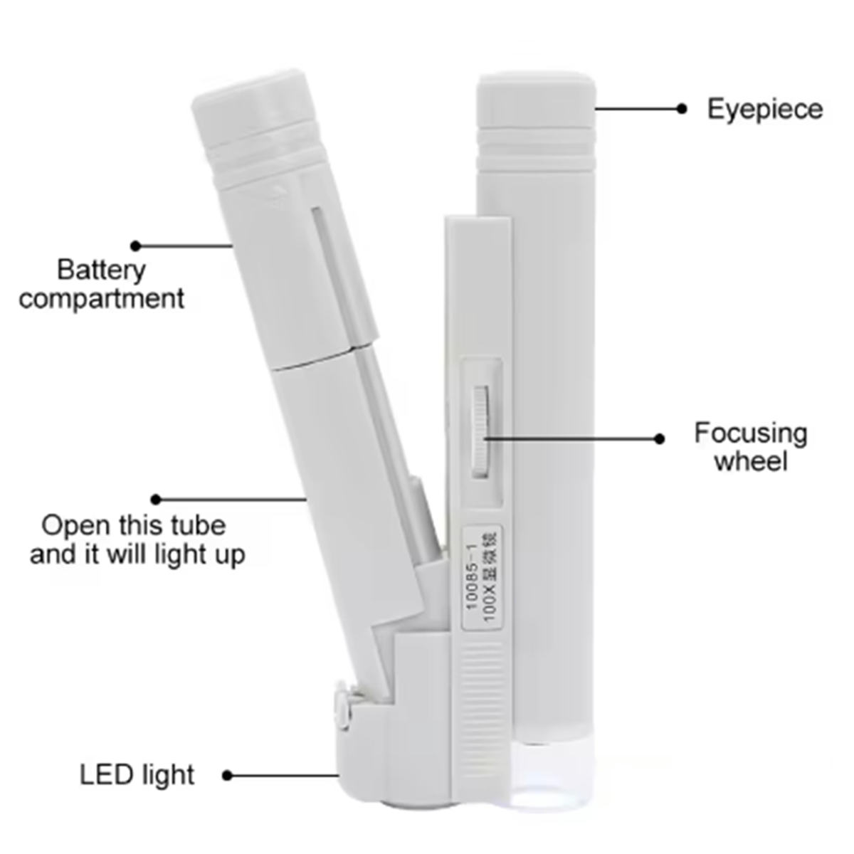 ABNJ Handheld Microscope 100X  - огляд і ціна Magnifier With Light