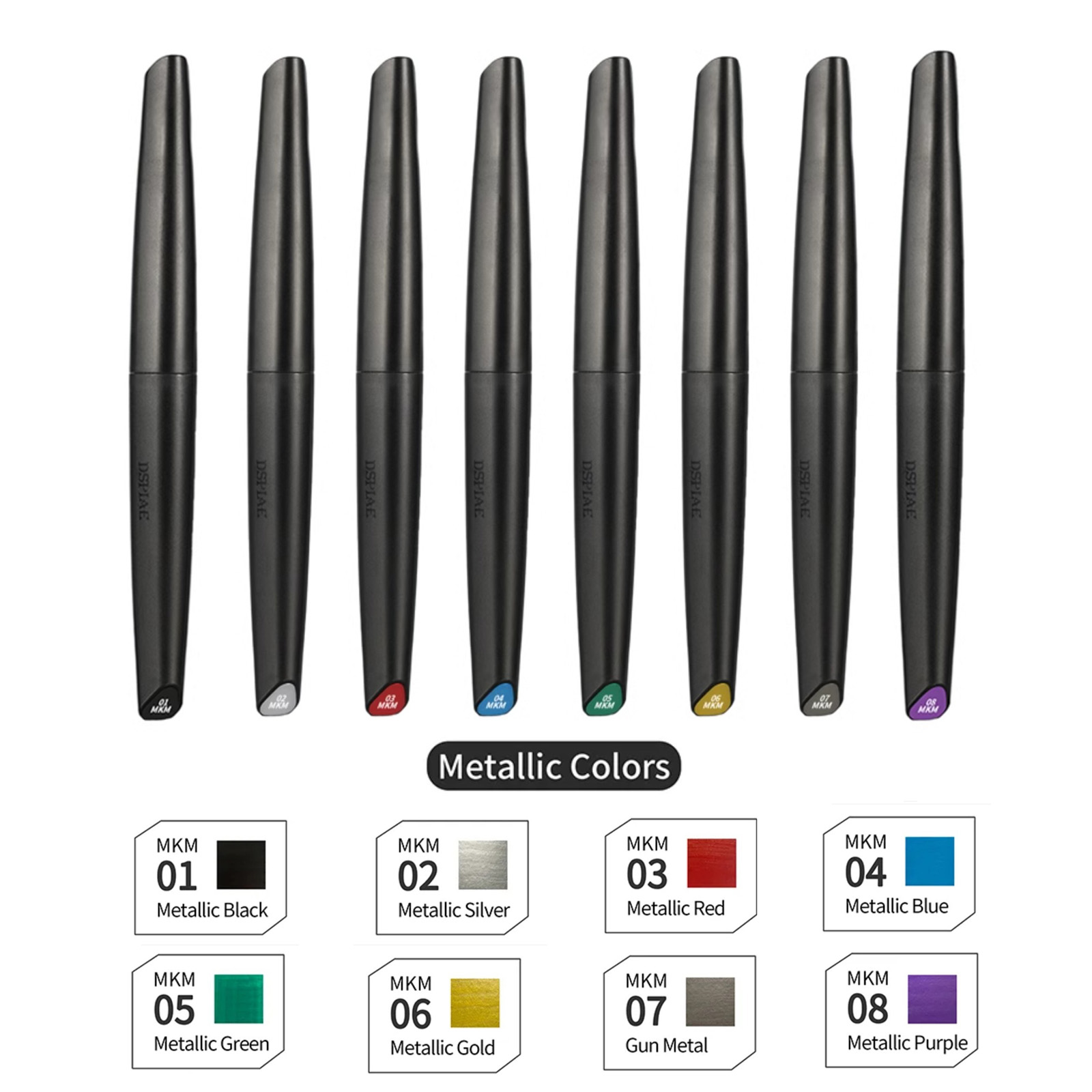 DSPIAE Soft Tip Water-based Ma - огляд і ціна Metallic Paint Set