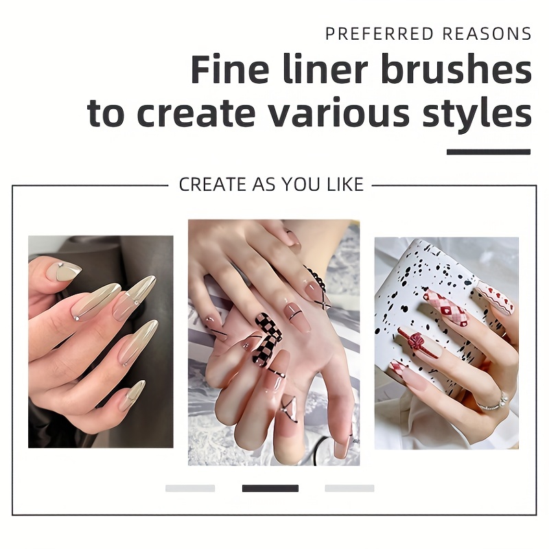 5PCS Nail Art Liner Brushes Ha - огляд і ціна Metallic Paint Set