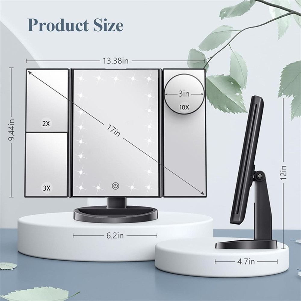 Bathroom Folding Makeup Mirror - огляд і ціна Magnifier With Light