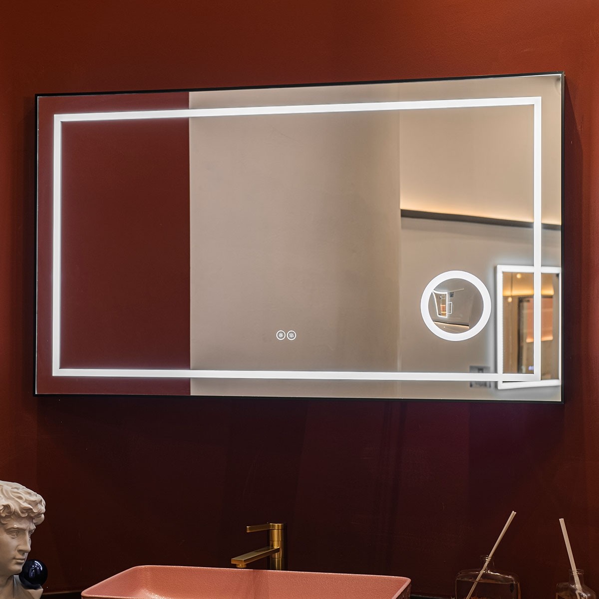 Custom Size Wall Mounted Vanit - огляд і ціна Magnifier With Light