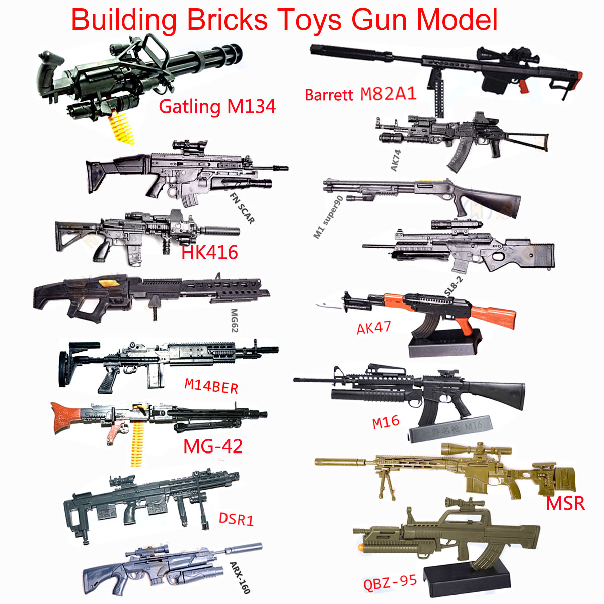 1:6 Scale Toy Mini  Gun Model  - огляд і ціна Model Kit Weapons