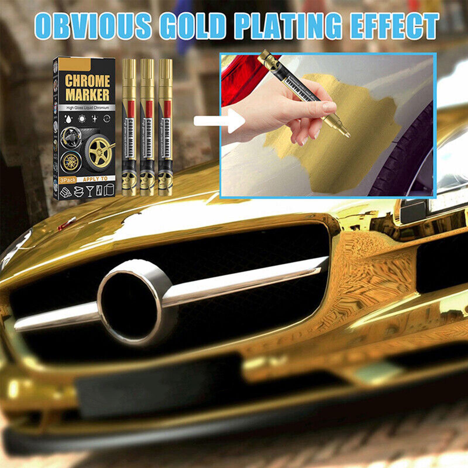 3Pcs/Set Chrome Marker Pen Car - огляд і ціна Metallic Paint Set