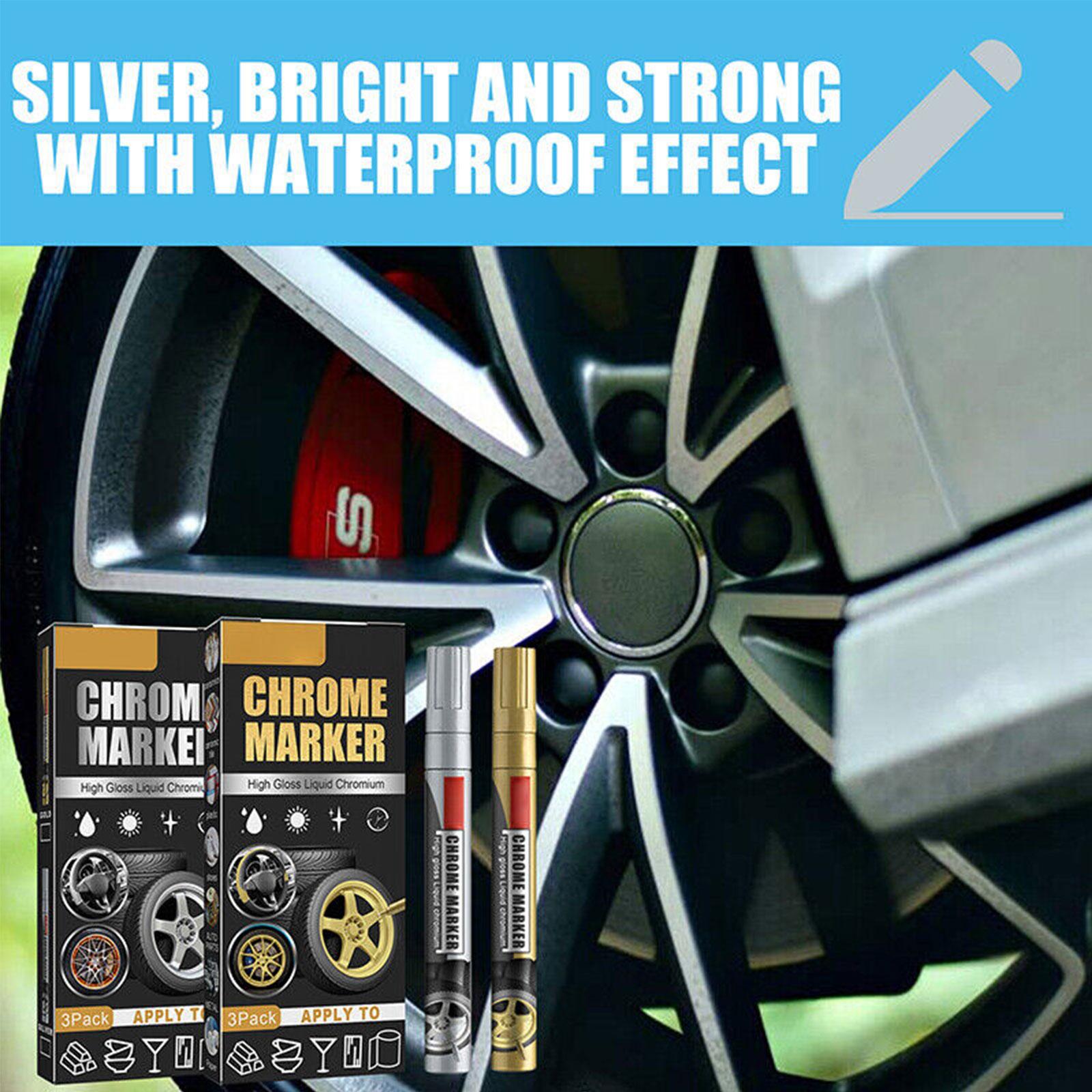 3Pcs/Set Chrome Marker Pen Car - огляд і ціна Metallic Paint Set