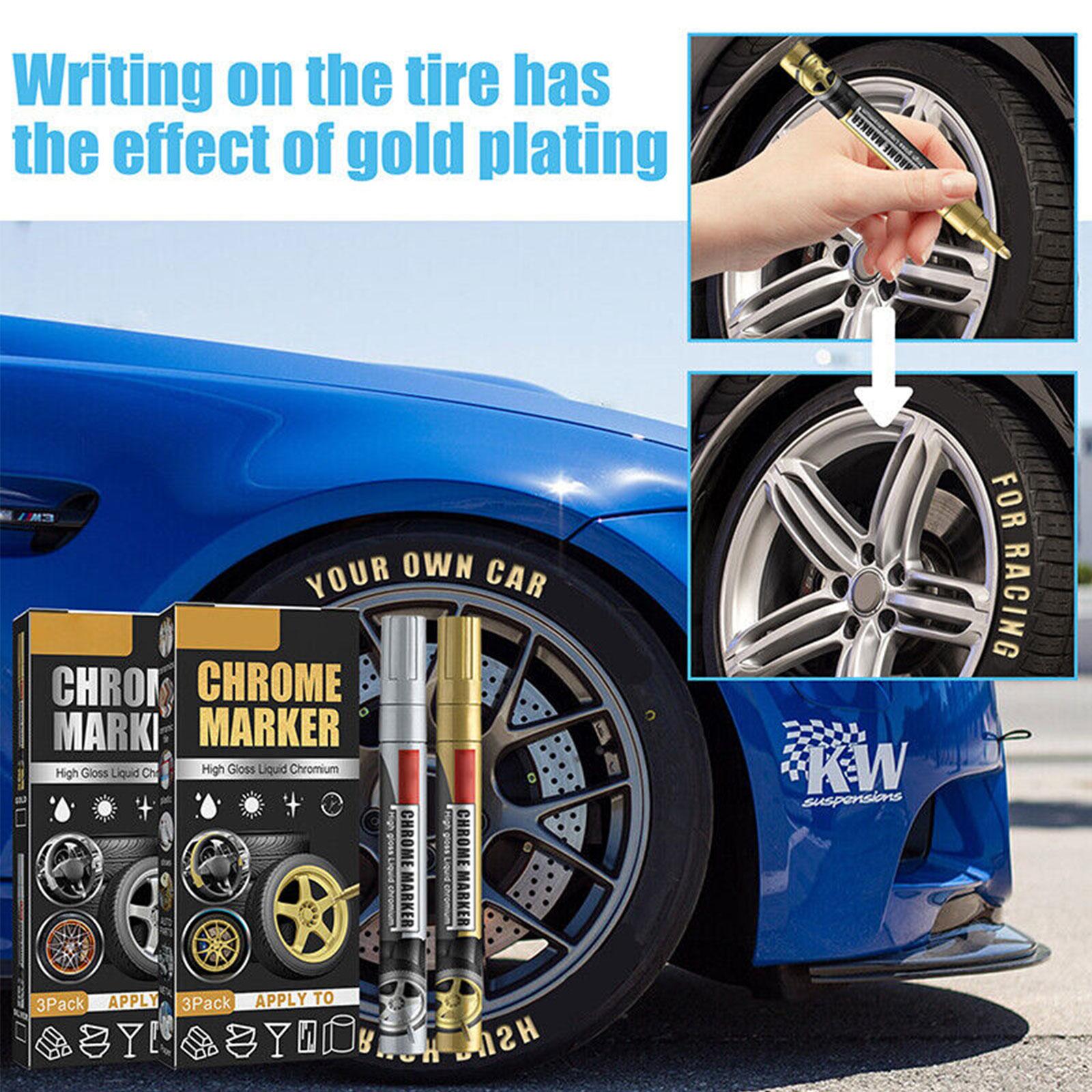 3Pcs/Set Chrome Marker Pen Car - огляд і ціна Metallic Paint Set