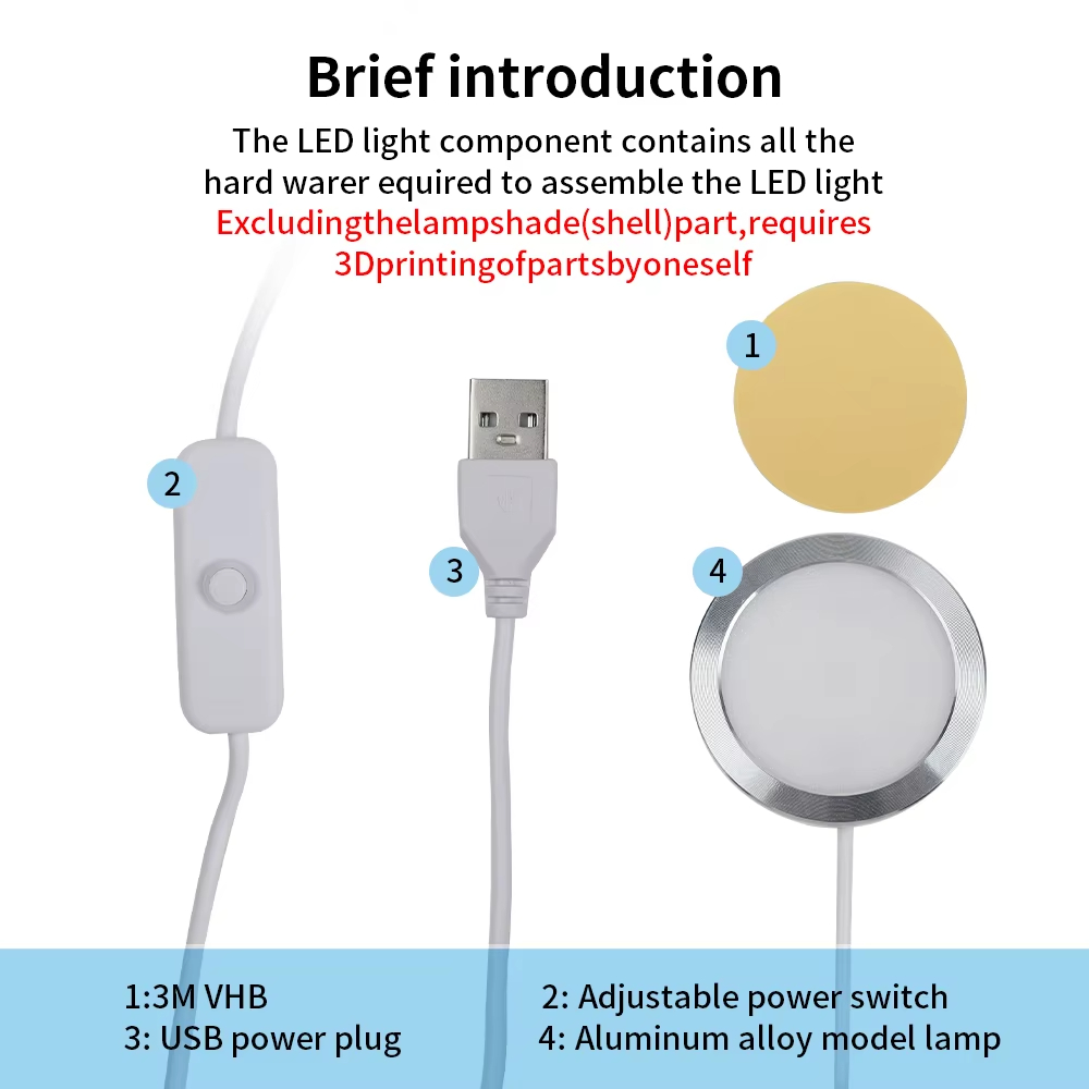 USB LED for Lamp Kit Bambu Lab - огляд і ціна Model Kit F1