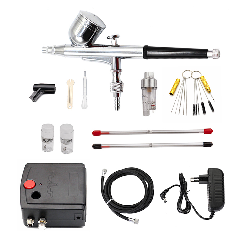 Dual-Action Spray Gun Airbrush - огляд і ціна Airbrush Compressor Kit